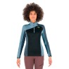 Varm trøye for kvinner Karpos Federa Half-Zip W Fleece Vulcan/Vårlys/midnatt